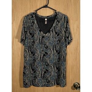 Women's Sz XL Top WhimsiGoth Gold Sparkly FairyGrunge Dark Romantic Stretch